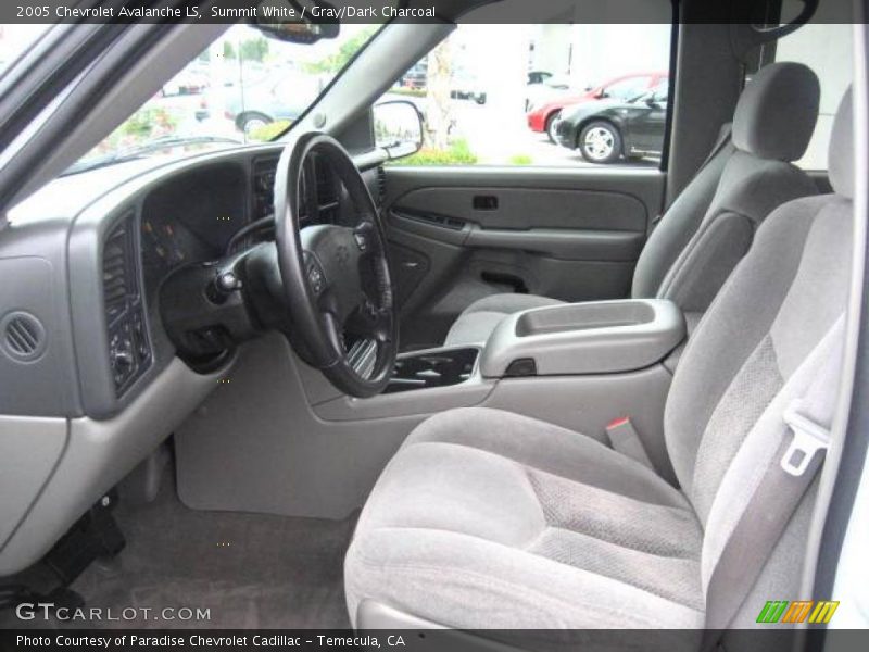 Summit White / Gray/Dark Charcoal 2005 Chevrolet Avalanche LS