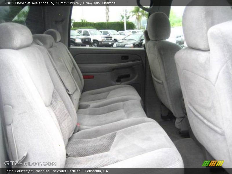 Summit White / Gray/Dark Charcoal 2005 Chevrolet Avalanche LS