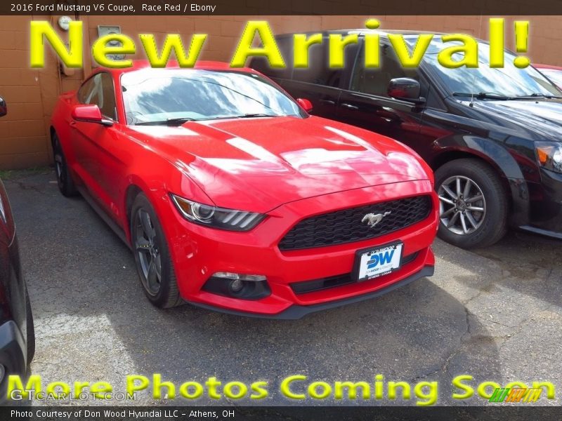 Race Red / Ebony 2016 Ford Mustang V6 Coupe