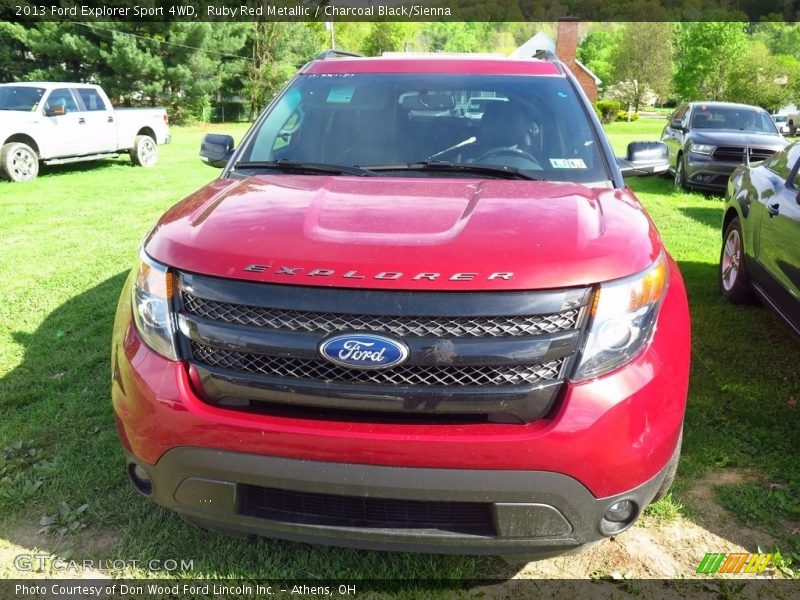 Ruby Red Metallic / Charcoal Black/Sienna 2013 Ford Explorer Sport 4WD