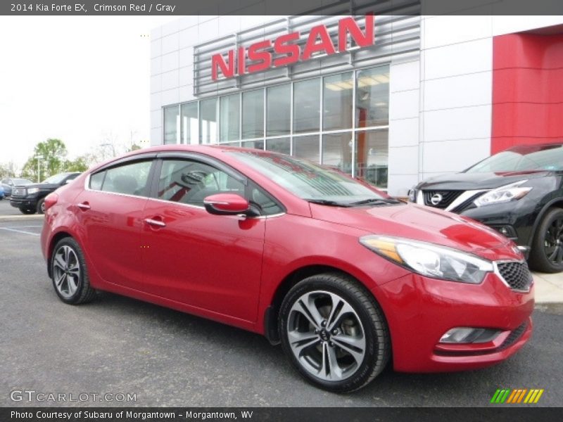Crimson Red / Gray 2014 Kia Forte EX