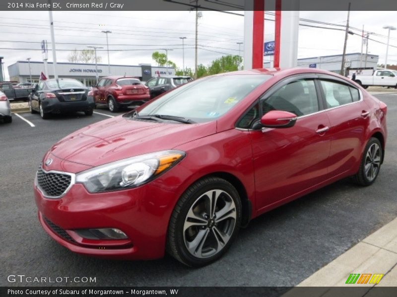 Crimson Red / Gray 2014 Kia Forte EX