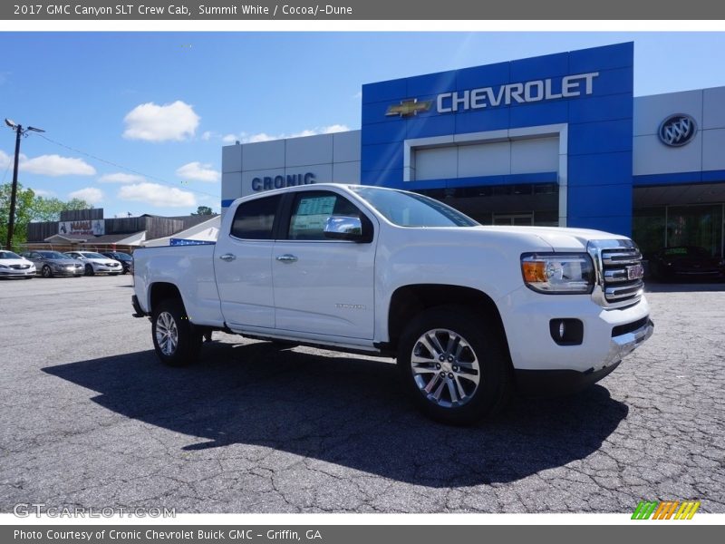 Summit White / Cocoa/­Dune 2017 GMC Canyon SLT Crew Cab