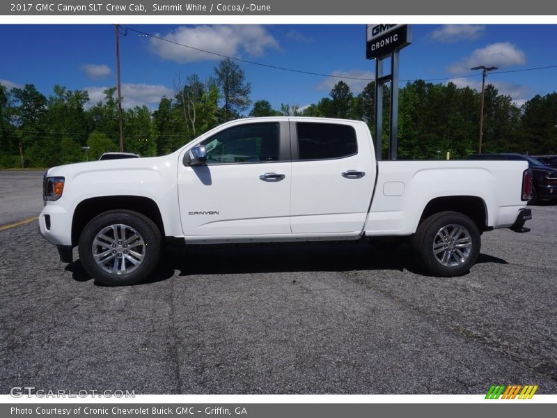 Summit White / Cocoa/­Dune 2017 GMC Canyon SLT Crew Cab