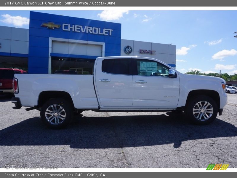 Summit White / Cocoa/­Dune 2017 GMC Canyon SLT Crew Cab
