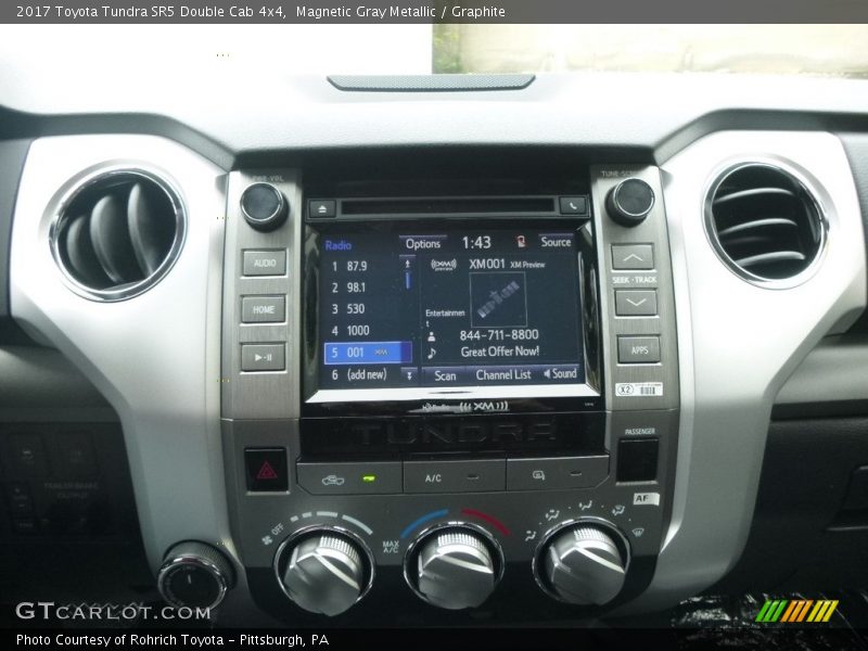Magnetic Gray Metallic / Graphite 2017 Toyota Tundra SR5 Double Cab 4x4