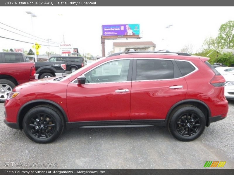 Palatial Ruby / Charcoal 2017 Nissan Rogue SV AWD