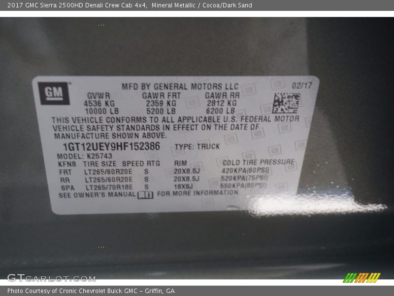 Mineral Metallic / Cocoa/Dark Sand 2017 GMC Sierra 2500HD Denali Crew Cab 4x4