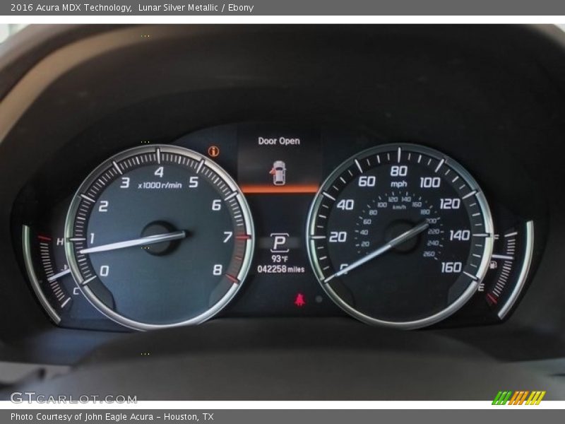 Lunar Silver Metallic / Ebony 2016 Acura MDX Technology
