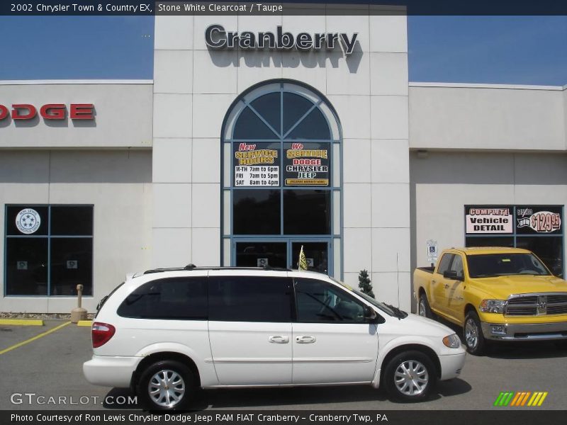 Stone White Clearcoat / Taupe 2002 Chrysler Town & Country EX