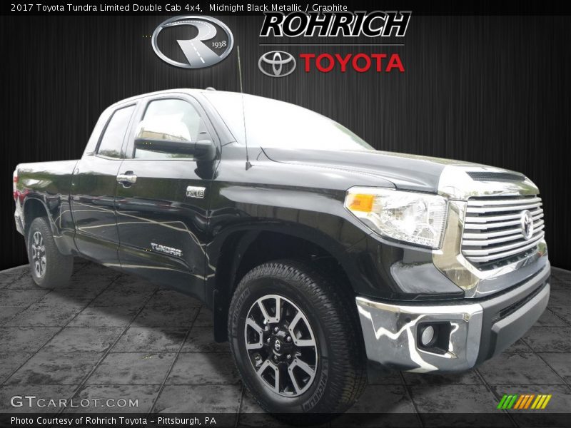 Midnight Black Metallic / Graphite 2017 Toyota Tundra Limited Double Cab 4x4