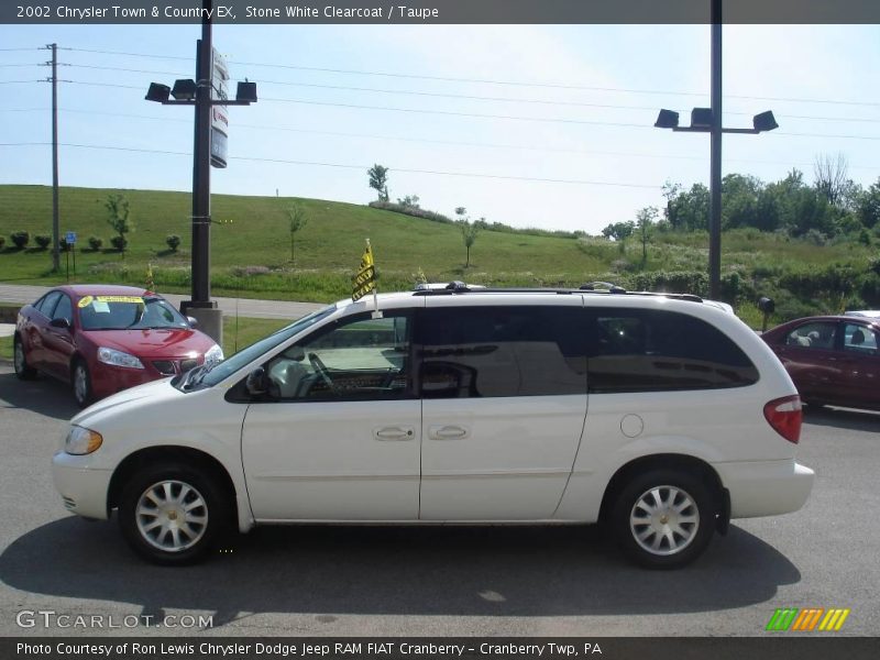 Stone White Clearcoat / Taupe 2002 Chrysler Town & Country EX