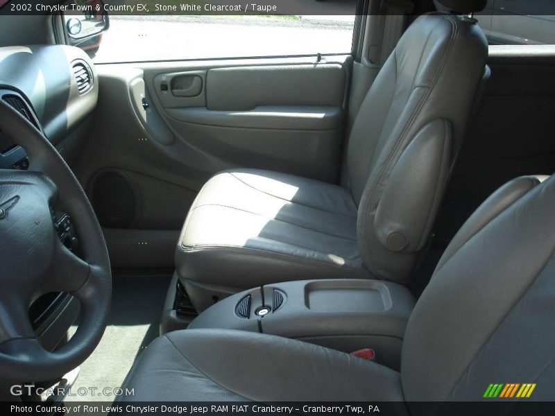 Stone White Clearcoat / Taupe 2002 Chrysler Town & Country EX