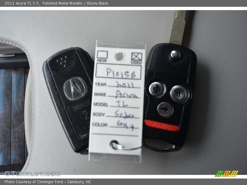Polished Metal Metallic / Ebony Black 2011 Acura TL 3.5