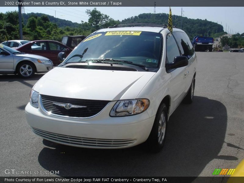 Stone White Clearcoat / Taupe 2002 Chrysler Town & Country EX