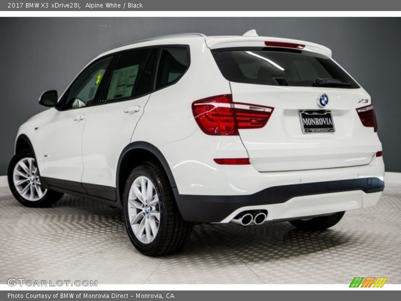 Alpine White / Black 2017 BMW X3 xDrive28i