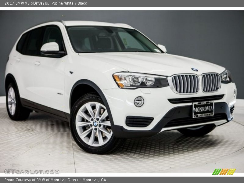 Alpine White / Black 2017 BMW X3 xDrive28i