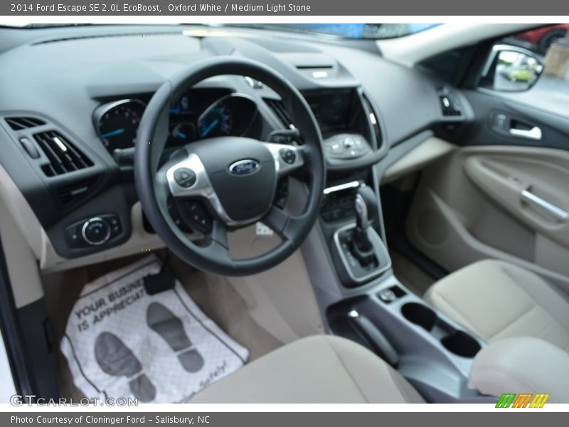 Oxford White / Medium Light Stone 2014 Ford Escape SE 2.0L EcoBoost