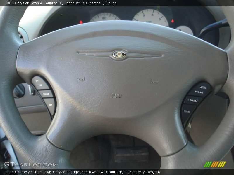 Stone White Clearcoat / Taupe 2002 Chrysler Town & Country EX