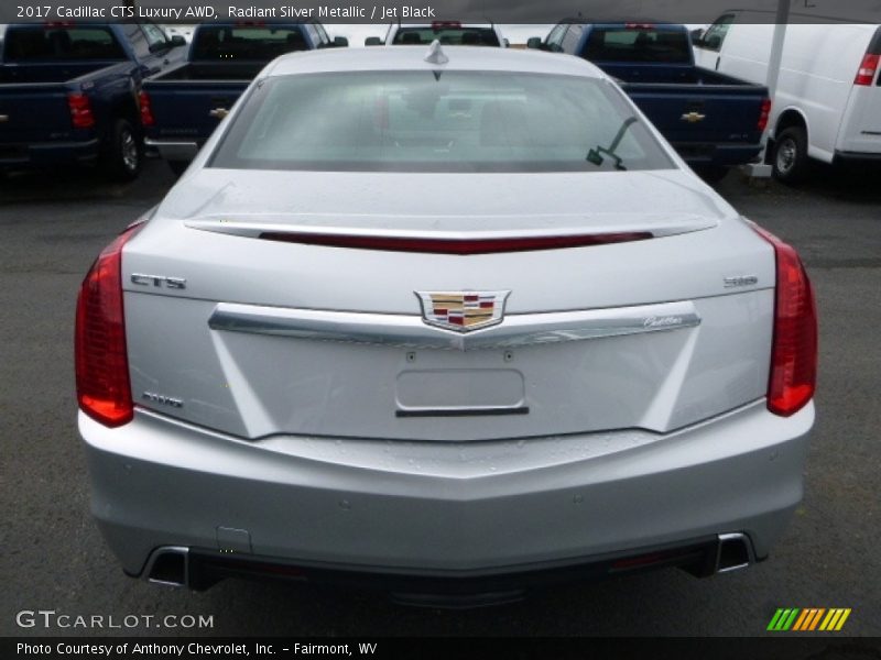 Radiant Silver Metallic / Jet Black 2017 Cadillac CTS Luxury AWD