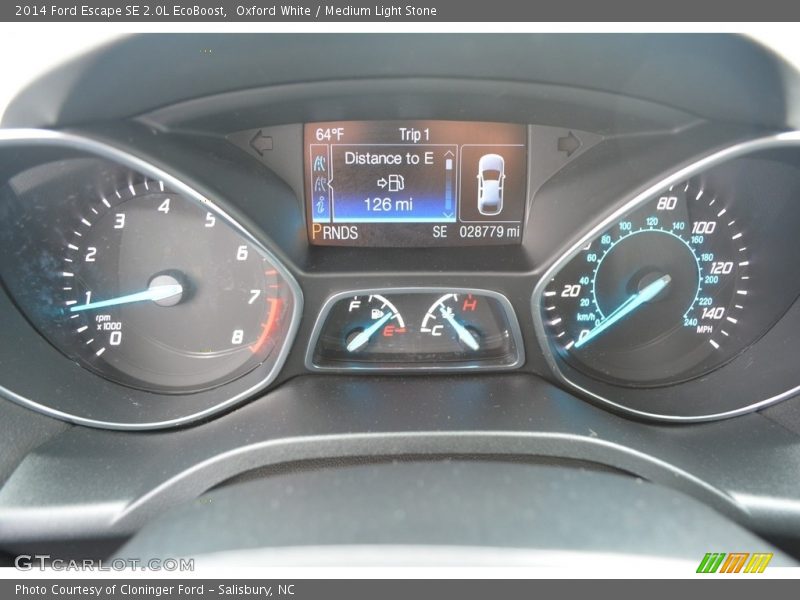 Oxford White / Medium Light Stone 2014 Ford Escape SE 2.0L EcoBoost
