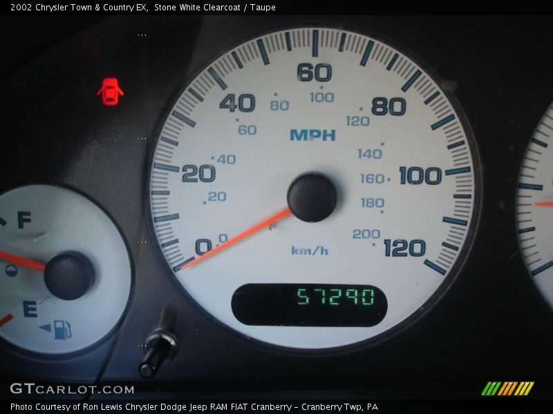 Stone White Clearcoat / Taupe 2002 Chrysler Town & Country EX