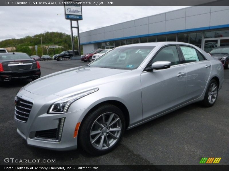 Radiant Silver Metallic / Jet Black 2017 Cadillac CTS Luxury AWD