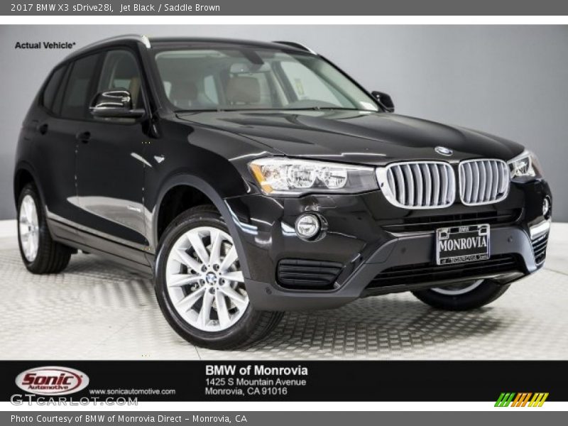 Jet Black / Saddle Brown 2017 BMW X3 sDrive28i