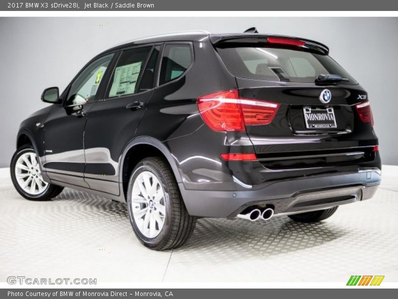 Jet Black / Saddle Brown 2017 BMW X3 sDrive28i