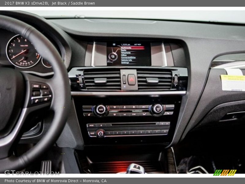 Jet Black / Saddle Brown 2017 BMW X3 sDrive28i