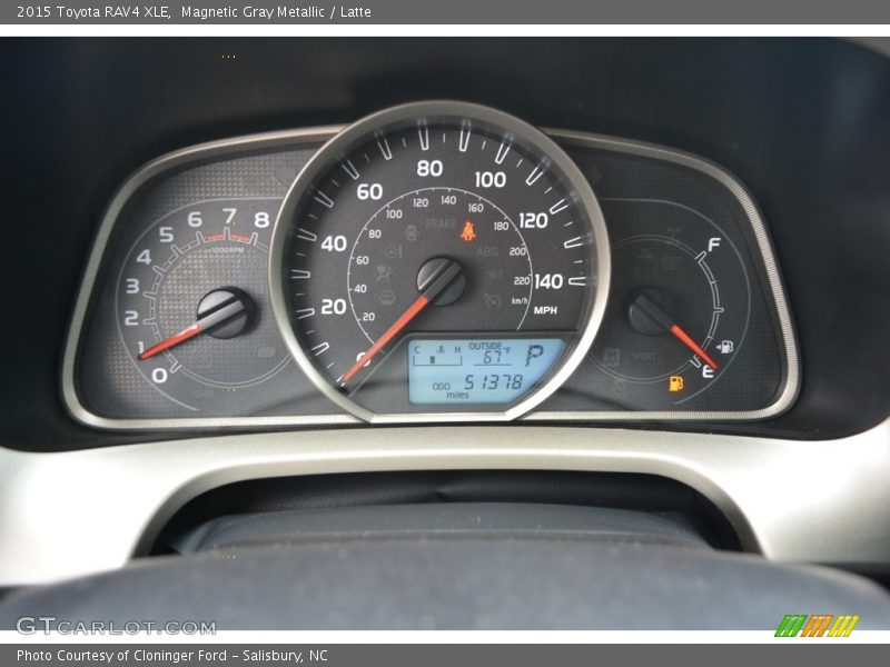 Magnetic Gray Metallic / Latte 2015 Toyota RAV4 XLE