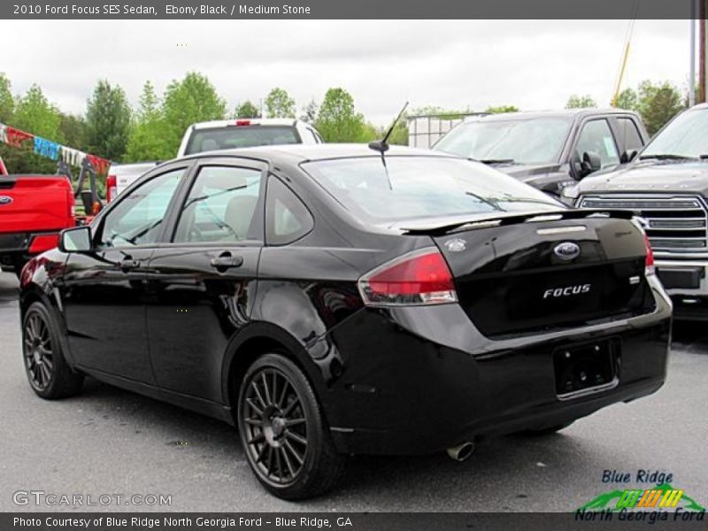 Ebony Black / Medium Stone 2010 Ford Focus SES Sedan