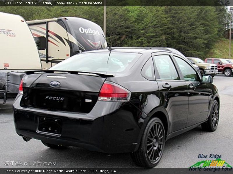 Ebony Black / Medium Stone 2010 Ford Focus SES Sedan