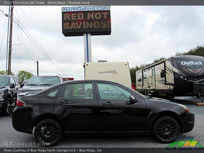 Ebony Black / Medium Stone 2010 Ford Focus SES Sedan