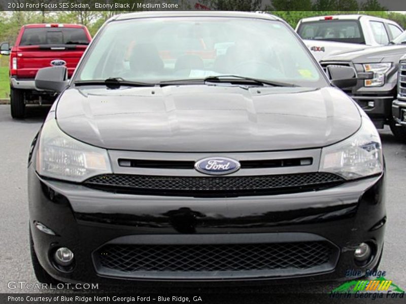 Ebony Black / Medium Stone 2010 Ford Focus SES Sedan