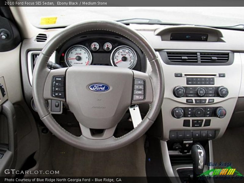 Ebony Black / Medium Stone 2010 Ford Focus SES Sedan