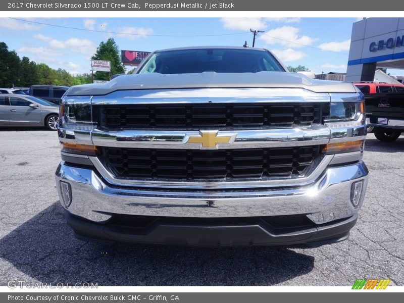 Pepperdust Metallic / Jet Black 2017 Chevrolet Silverado 1500 LT Crew Cab
