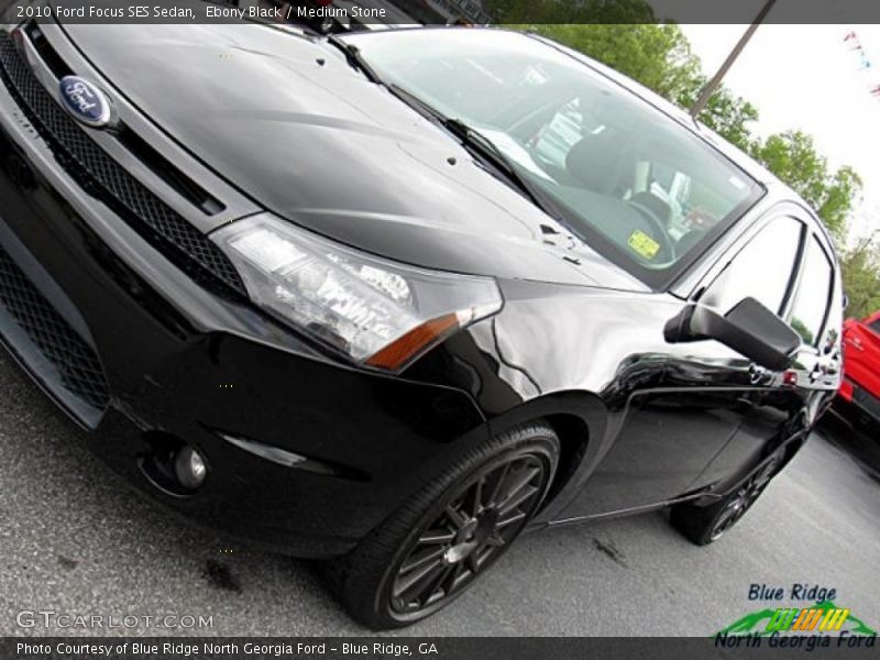 Ebony Black / Medium Stone 2010 Ford Focus SES Sedan