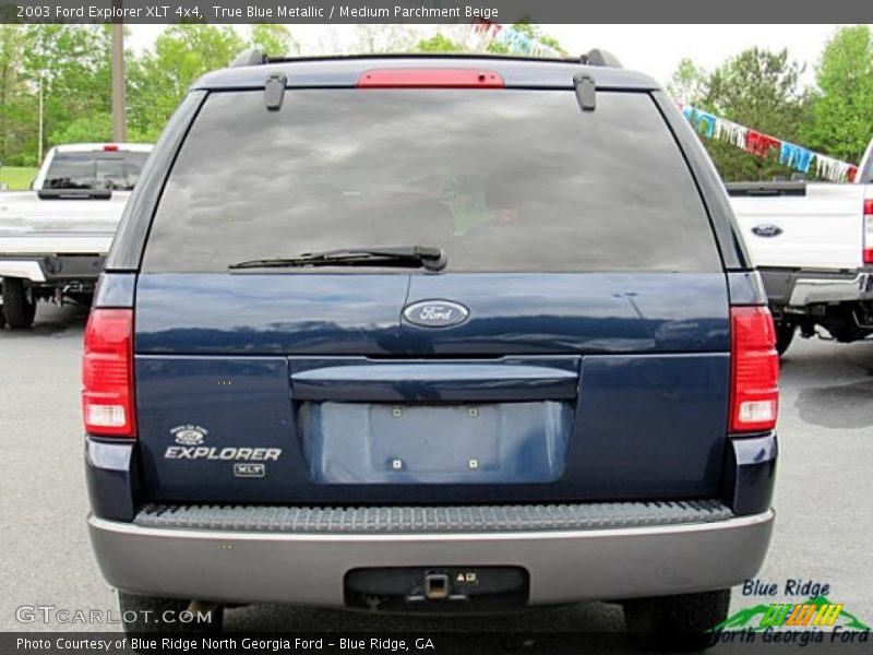 True Blue Metallic / Medium Parchment Beige 2003 Ford Explorer XLT 4x4