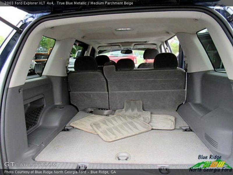 True Blue Metallic / Medium Parchment Beige 2003 Ford Explorer XLT 4x4