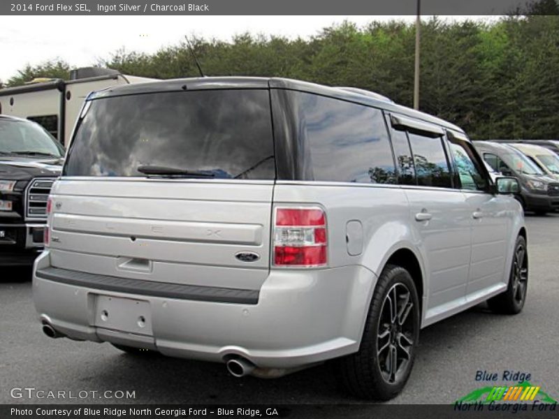 Ingot Silver / Charcoal Black 2014 Ford Flex SEL