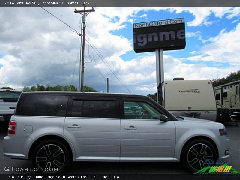 Ingot Silver / Charcoal Black 2014 Ford Flex SEL