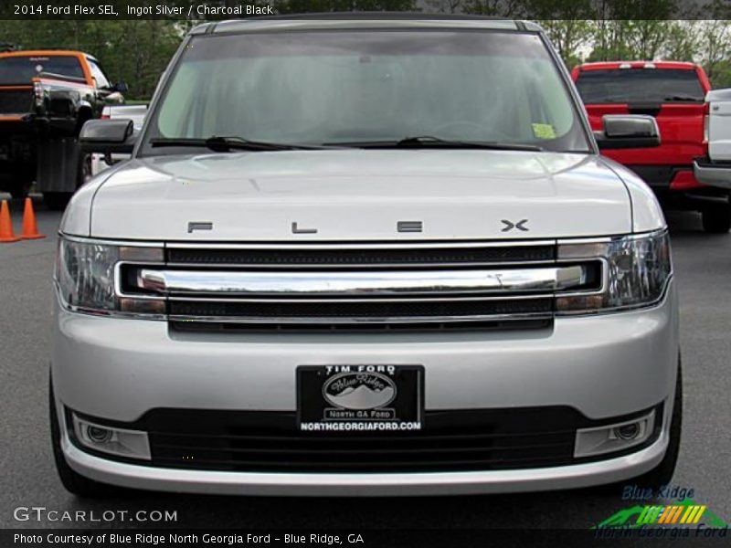 Ingot Silver / Charcoal Black 2014 Ford Flex SEL