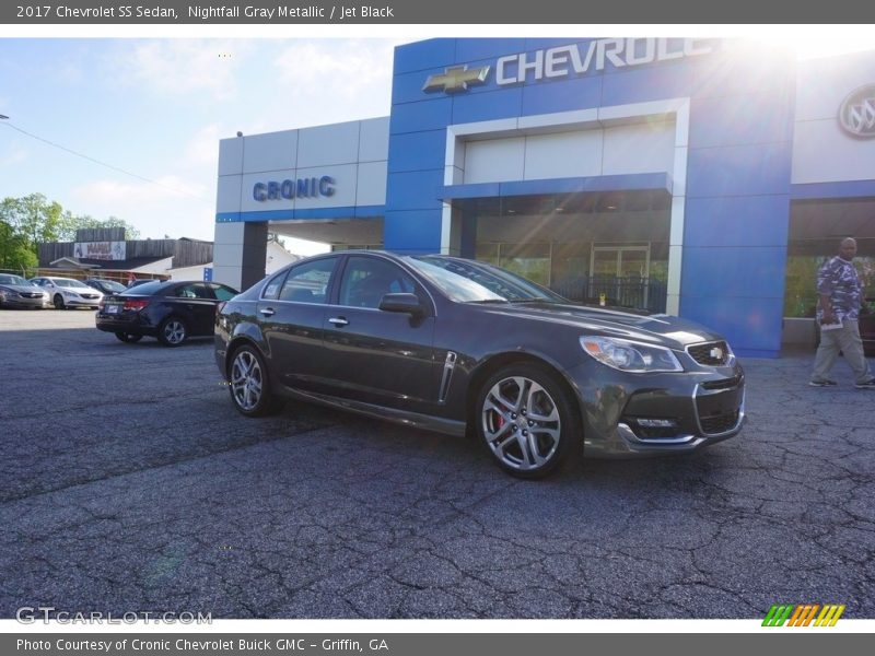 Nightfall Gray Metallic / Jet Black 2017 Chevrolet SS Sedan