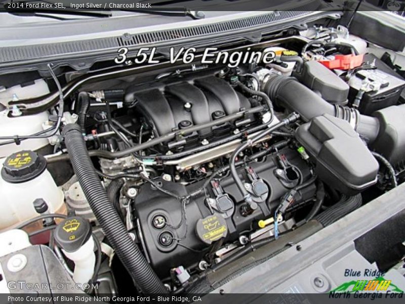 Ingot Silver / Charcoal Black 2014 Ford Flex SEL