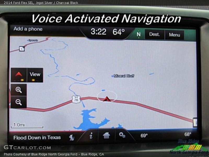 Ingot Silver / Charcoal Black 2014 Ford Flex SEL