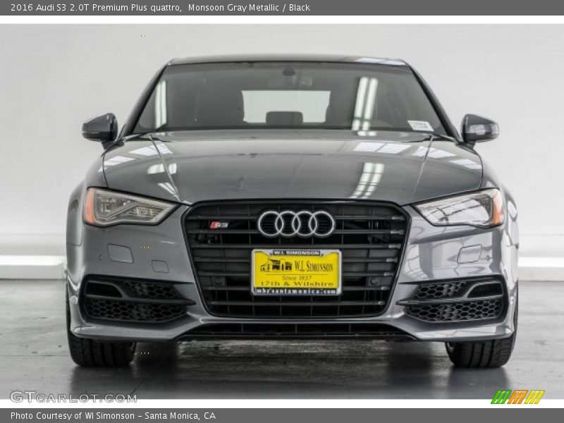 Monsoon Gray Metallic / Black 2016 Audi S3 2.0T Premium Plus quattro