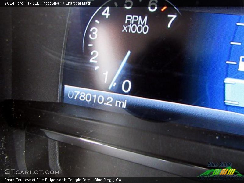 Ingot Silver / Charcoal Black 2014 Ford Flex SEL