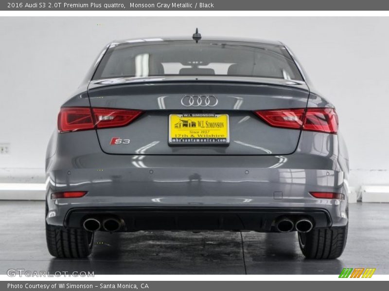 Monsoon Gray Metallic / Black 2016 Audi S3 2.0T Premium Plus quattro