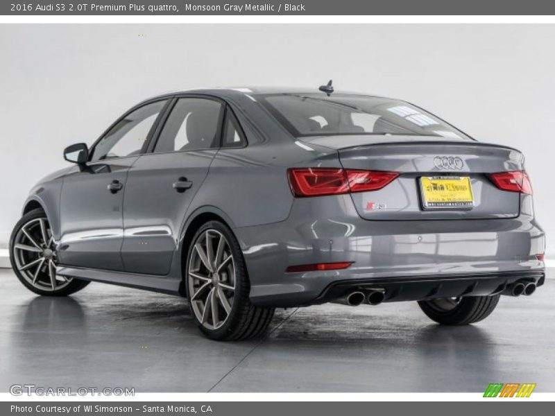 Monsoon Gray Metallic / Black 2016 Audi S3 2.0T Premium Plus quattro